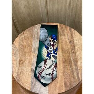 Looney Tunes Mania Neck Tie Taz Vintage 1996 Baseball Bat